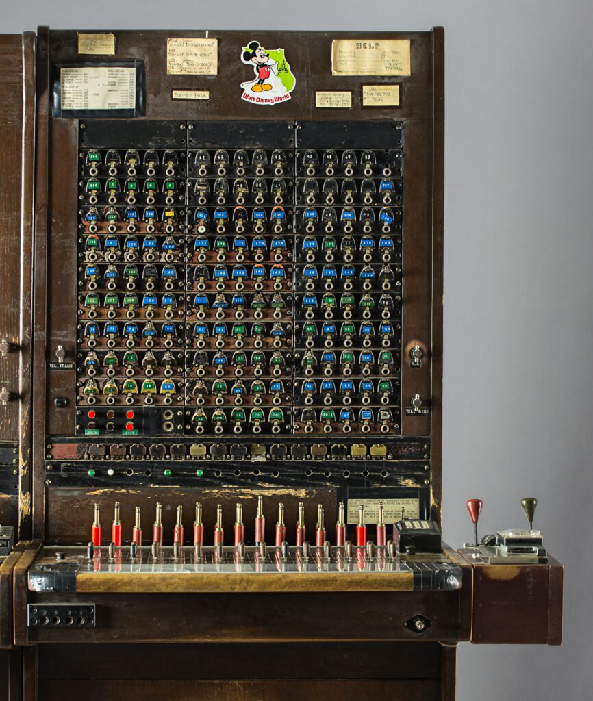 Detail image of the Bryant Pond switchboard.